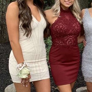 White Dress With Gold/Rose Gold Detailing